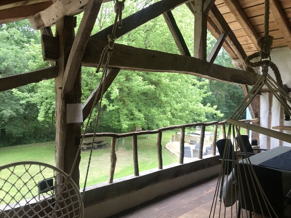 Terrace/patio - traditional Landes house 16 people spa, swimming pool, billiards (Cachen)