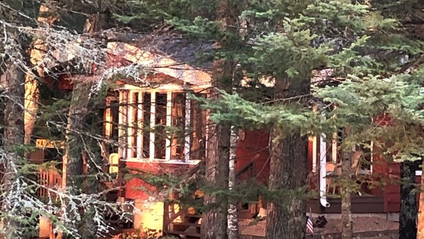 A rustic cabin surrounded by dense forest. - Northwoods Best @  Amazing Grace Retreat Fantastic fishing, Awesome Relaxation! (Sayner)
