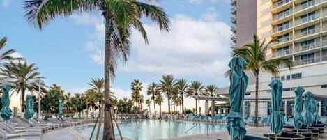 A heated pool