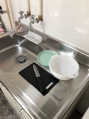 Apartment, 1 Bedroom | Private kitchen | Fridge, microwave, electric kettle, cookware/dishes/utensils - Sapporo Apartment 205 (Sapporo)