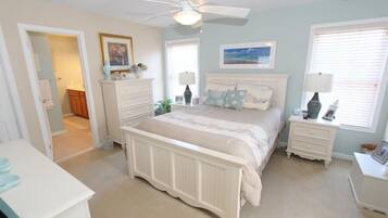 3 bedrooms, individually decorated, individually furnished, bed sheets