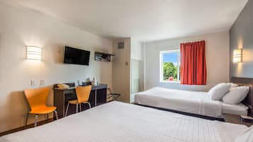 Room, 2 Queen Beds, Non Smoking | Blackout drapes, iron/ironing board, free WiFi, bed sheets