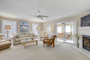 Townhome, 3 Bedrooms | Living room - Pristina 854-a Garfield Pkwy by Long & Foster (Bethany Beach)