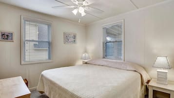 2 bedrooms, individually decorated, individually furnished, bed sheets