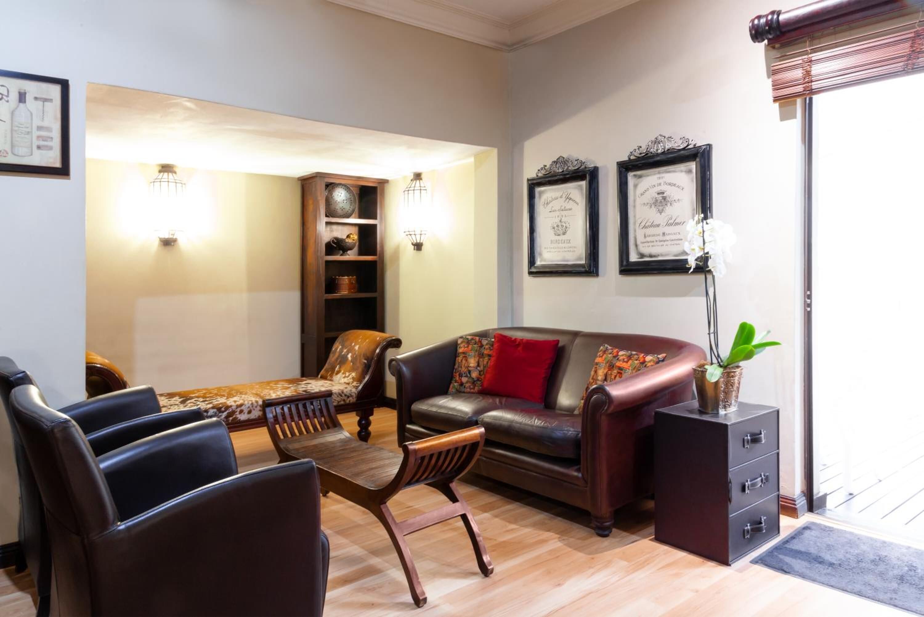 32-inch flat-screen TV with satellite channels, TV