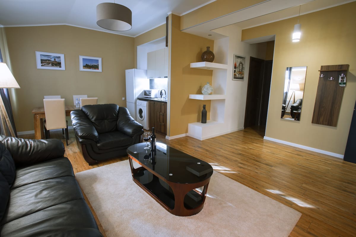 Apartment, 2 Bedrooms | Living area | LCD TV