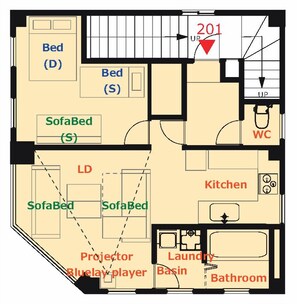 Private Vacation Home | Floor plan - Satellite Hotel Komagome (Tokyo)