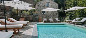 Outdoor pool, a heated pool