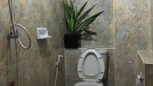 Ducha, toallas, jabón