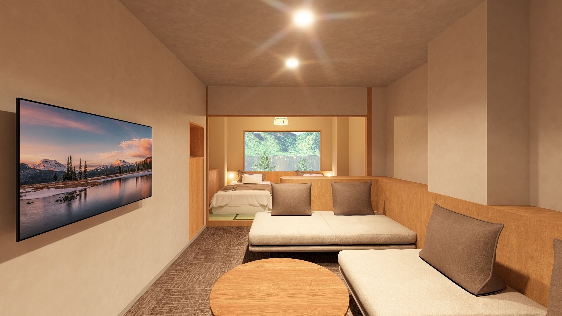 Japanese Western Style Room for 5 Guests | In-room safe, desk, free WiFi