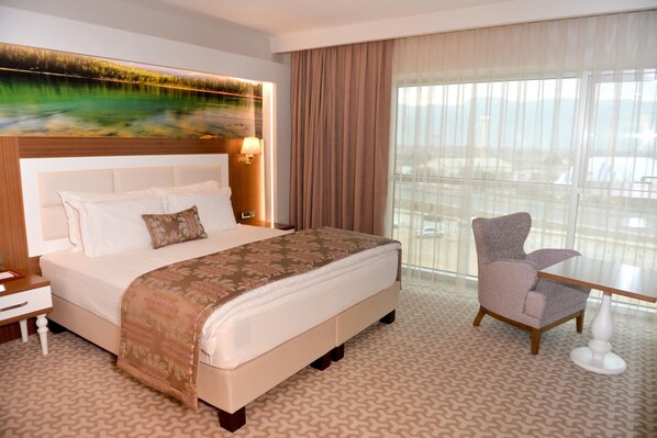 Minibar, in-room safe, desk, laptop workspace