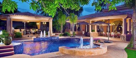 Outdoor pool, a heated pool