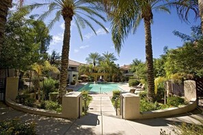 Outdoor pool, a heated pool