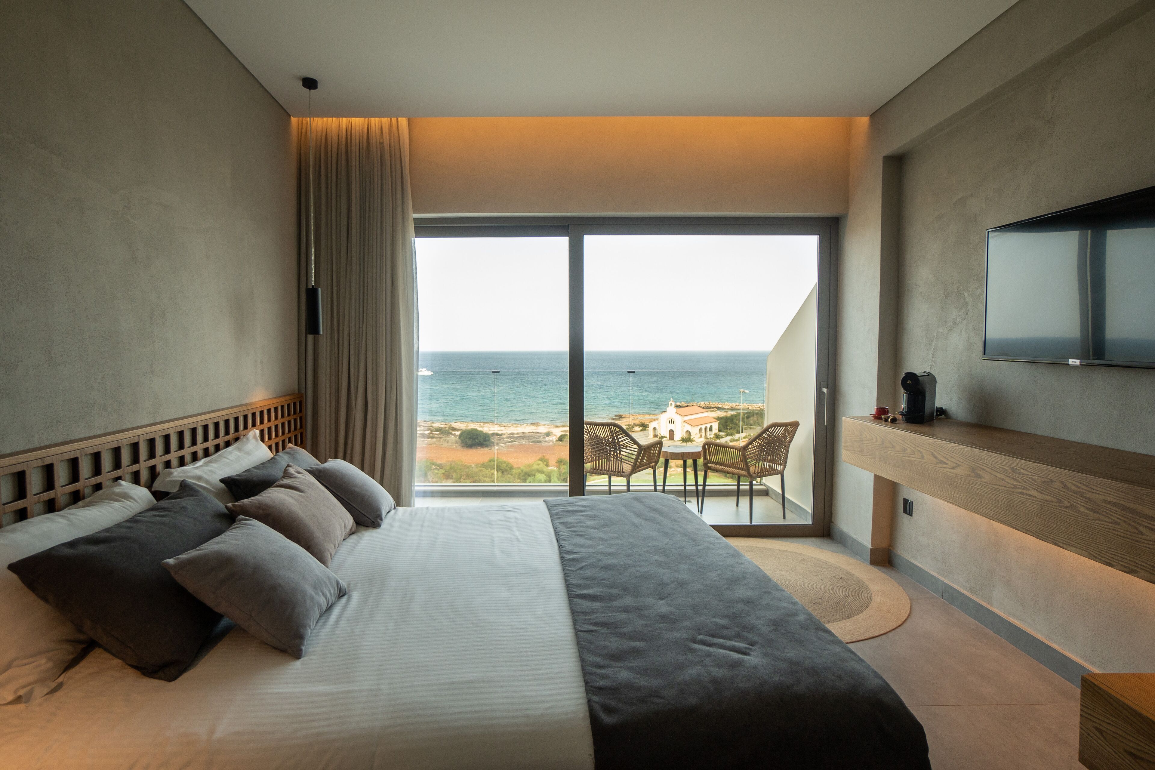 Superior Room with Panoramic Sea View | Ropa de cama hipoalergénica, caja fuerte, escritorio