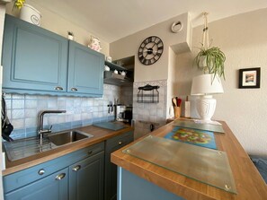 Fridge, microwave, coffee/tea maker, toaster - 2* Apartment with garden, air conditioning, near the pond in Balaruc-les-Bains (Balaruc-les-Bains)