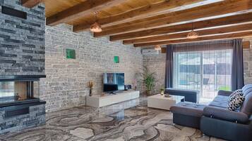 Villa, 5 Bedrooms | Living area | Flat-screen TV
