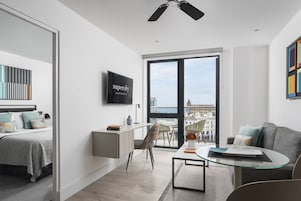 Suite, 1 Bedroom, Balcony, Sea View | Egyptian cotton sheets, premium bedding, in-room safe