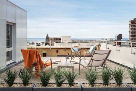 Vista a la playa o el mar