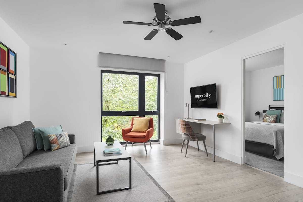 Suite, 1 chambre | 1 chambre, draps en coton égyptien, literie de qualité, coffre-fort