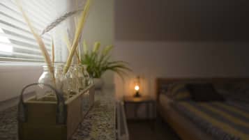 Departamento, vista al jardín | Minibar, escritorio, insonorización y tabla de planchar con plancha