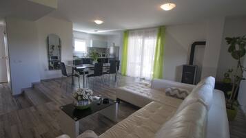 Villa, Private Pool | Private kitchen | Coffee/tea maker, full-sized fridge, oven, stovetop
