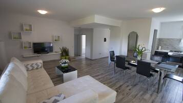 Villa, Private Pool | Living area | Flat-screen TV