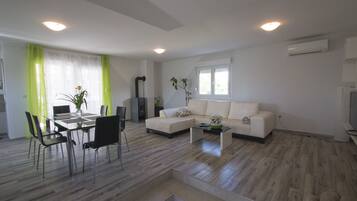 Villa, Private Pool | Living room | Flat-screen TV