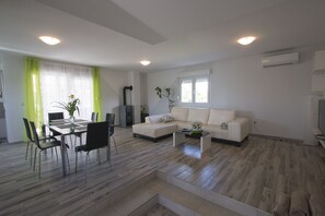 Villa, Private Pool | Living room | Flat-screen TV