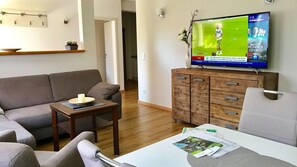 Apartment, 2 Bedrooms | Living area | Flat-screen TV - Spreewaldapartments Kossatz (Lübben (Spreewald))