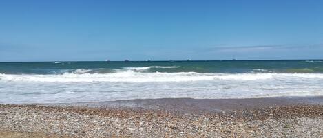 Sun-loungers, beach towels