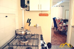 Microwave, oven, cookware/dishes/utensils