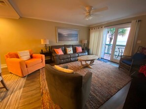 Flat-screen TV - Ocean Views From Your Own Balcony, 3 Bedroom Villa, 634 New Haven Court (Fripp Island)