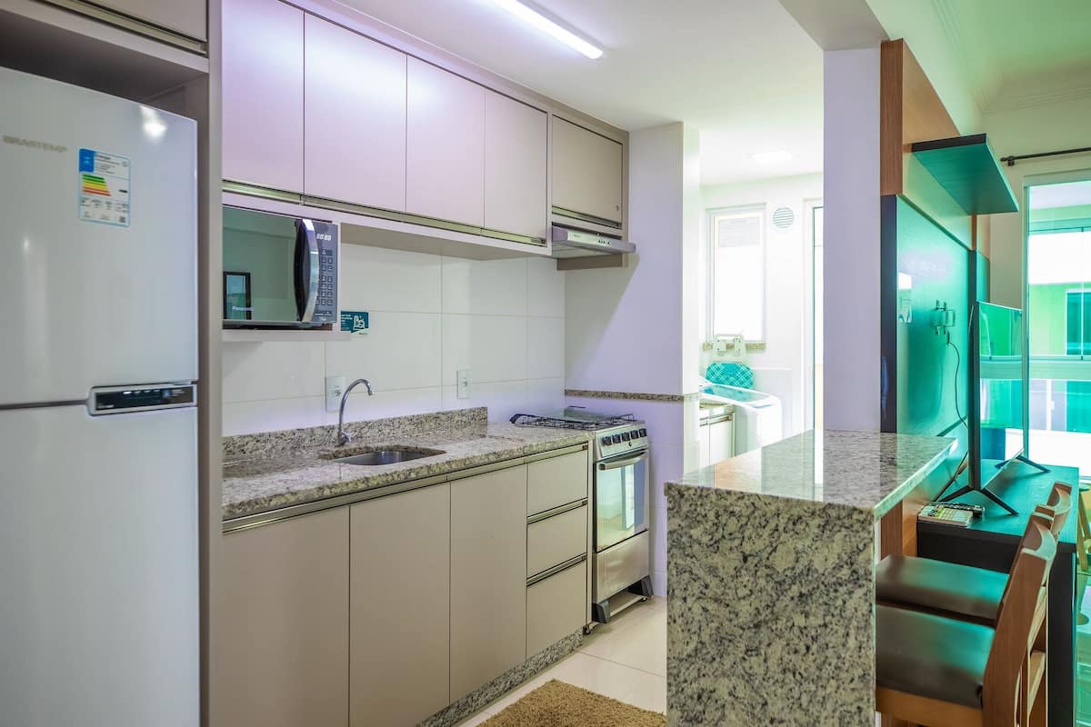 Comfort Apartment, 2 Bedrooms (106B) | Private kitchen | Shared fridge, microwave, stovetop, toaster