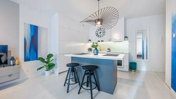 Appartamento (6 A) | Cucina privata | Frigorifero, forno, piano cottura, macchina per tè/caffè