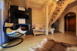 Superior-Chalet, 2 Schlafzimmer | Wohnbereich