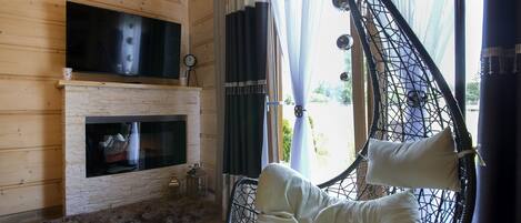 Deluxe-Chalet, 3 Schlafzimmer | Wohnbereich