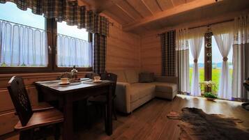 Superior Chalet, 2 Bedrooms | Living area | LED TV, toys