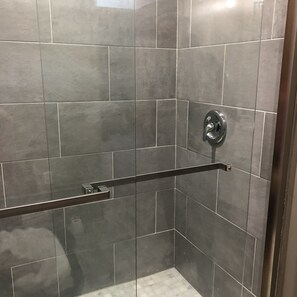 Hair dryer, soap, shampoo, toilet paper