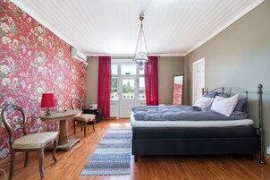 Premium bedding, down comforters, individually decorated