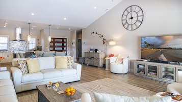 Flat-screen TV, DVD player