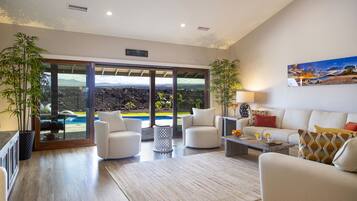 Flat-screen TV, DVD player