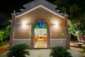 Outdoor wedding area