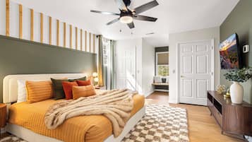 8 slaapkamers, een strijkplank/strijkijzer, reisbedje, gratis wifi