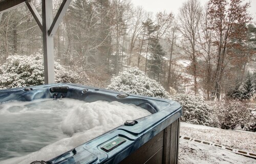 Sleeps 24 | Luxurious Mountain Home near Asheville w/ Pool, Hot Tub, Theater & Arcade Games!