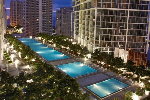 Indoor pool, outdoor pool
