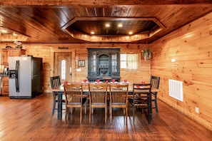 40-inch flat-screen TV with cable channels, TV, fireplace - SmokyStays 6 Bedroom Cabin (Pigeon Forge)
