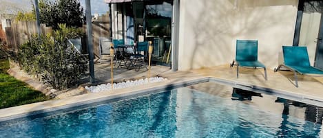 A heated pool