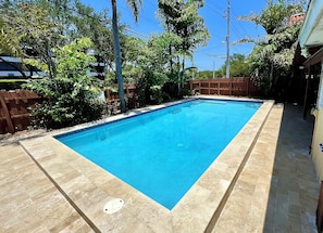 A heated pool