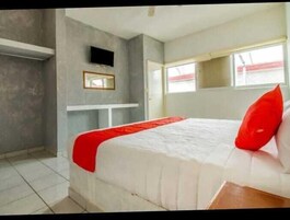 Quarto casal superior | Wi-Fi de cortesia, roupa de cama
