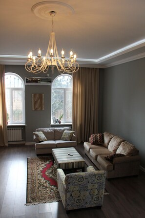 Villa (Beach Front) | Living room | Flat-screen TV - Caspian Villa near Beach (Baku)